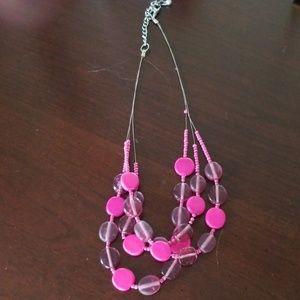 Bright pink necklace